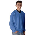 Unisex Heavy Gauge V-Neck Long Sleeve Pullover